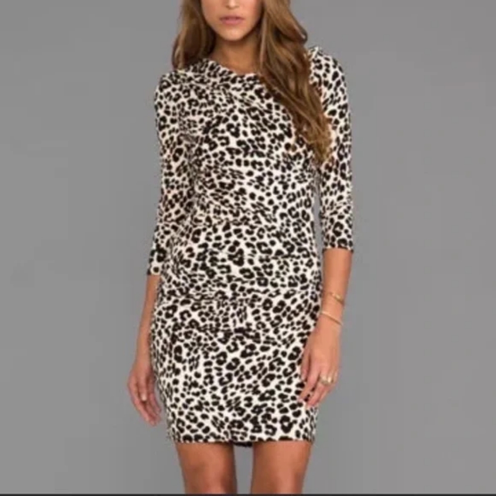 JUICY COUTURE | Crepe Stretch Leopard Print Bodycon Dress